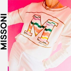 M Missoni logo sweatshirt cotton sweater white L
